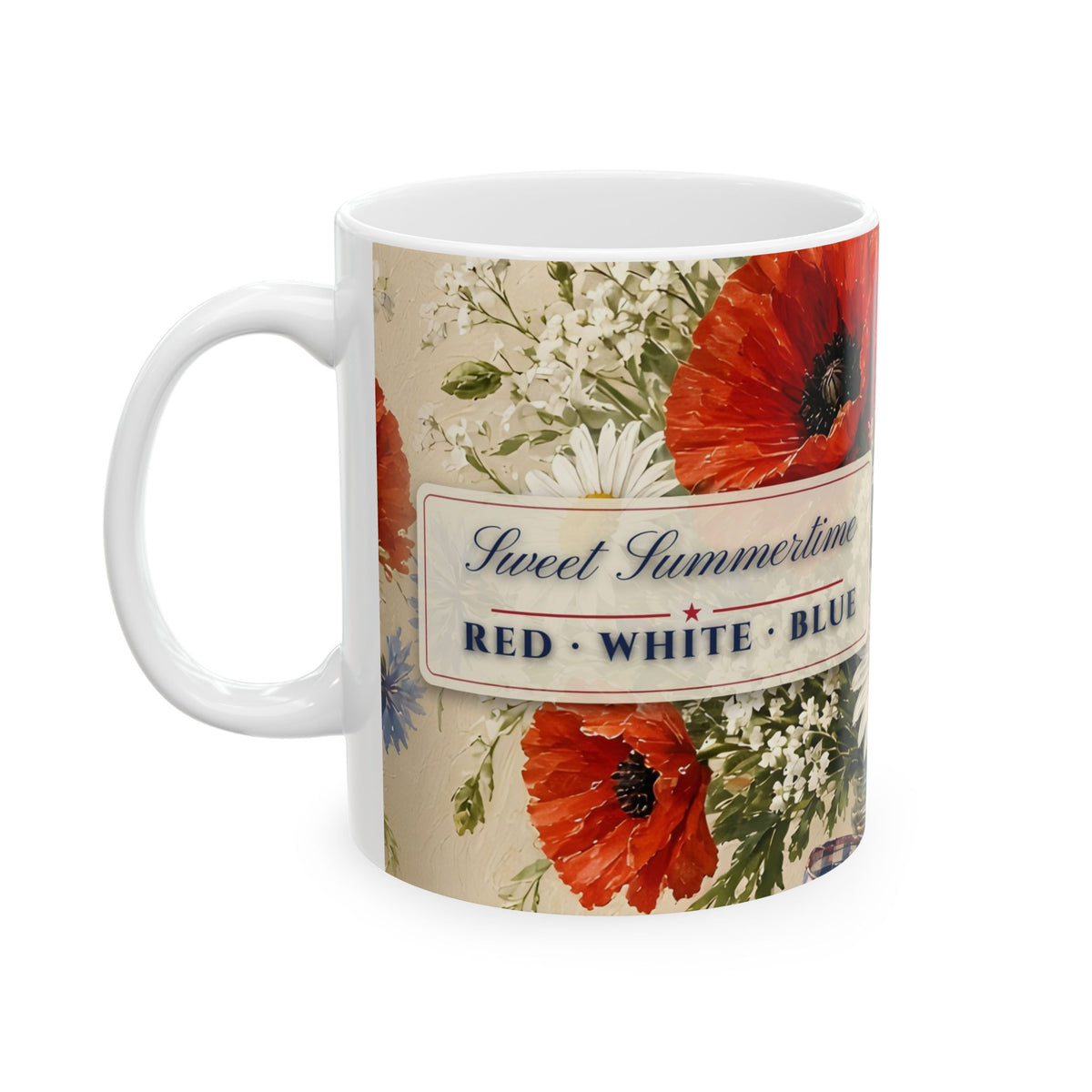 Summer Wildflowers coffee mug – patriotic coffee mug by Gifted Porch