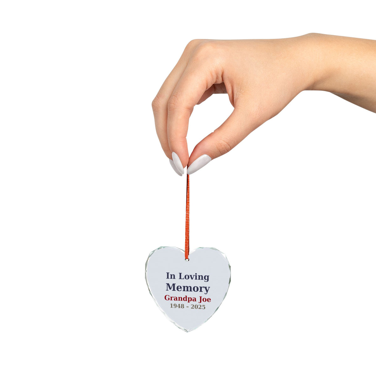In Loving Memory Crystal Glass Ornament