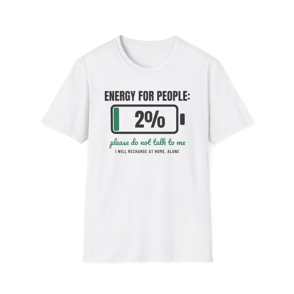 Energy For People 2 Percent Funny Introvert T-Shirt – Gifted Porch, view 1