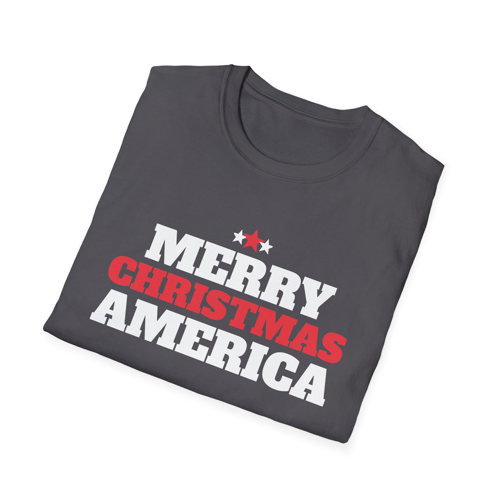 Merry Christmas America Patriotic Christmas T-Shirt USA Holiday Gift Tee – Gifted Porch