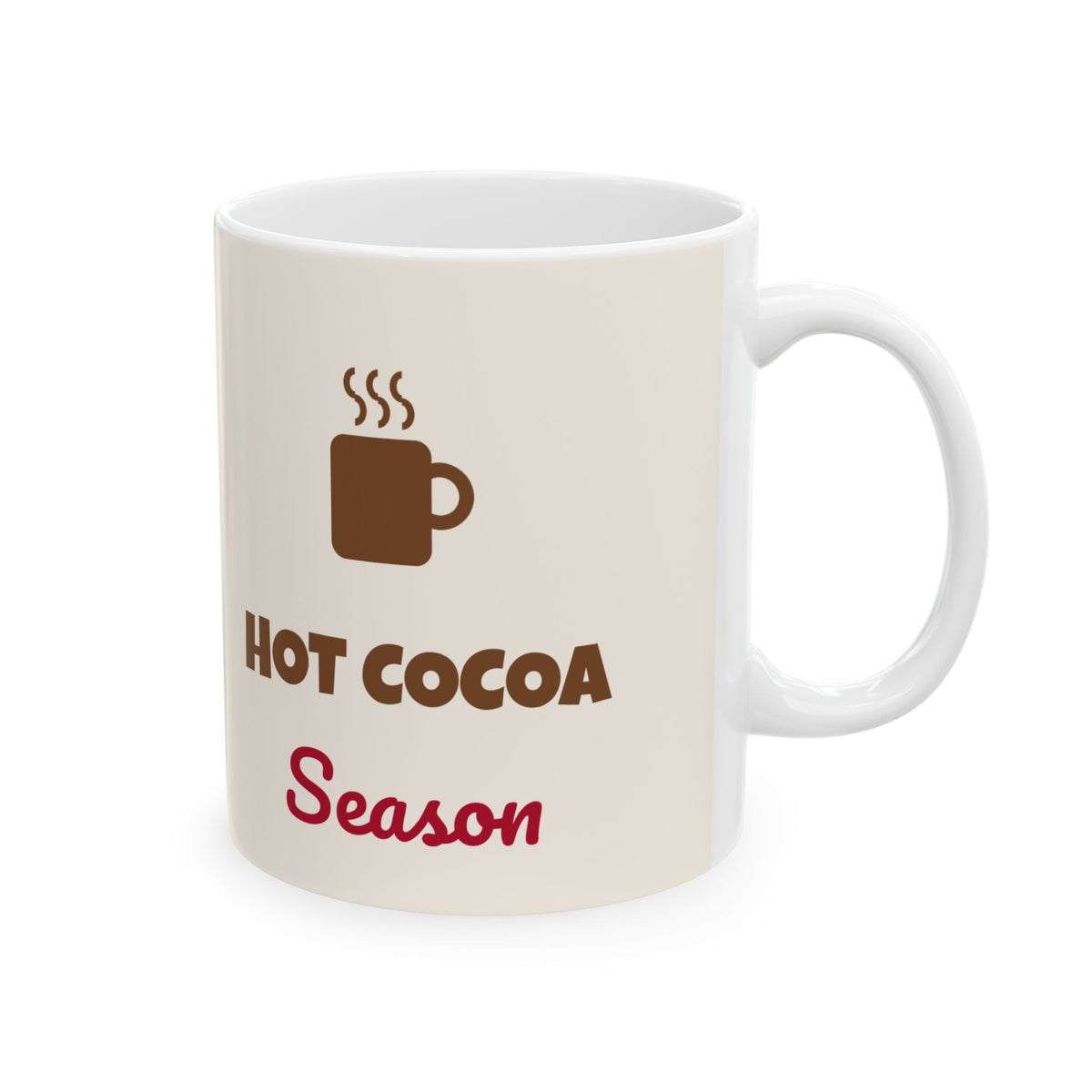 Hot Cocoa Season Christmas Mug 11oz Ceramic Winter Coffee Mug Holiday Gift – Gifted Porch