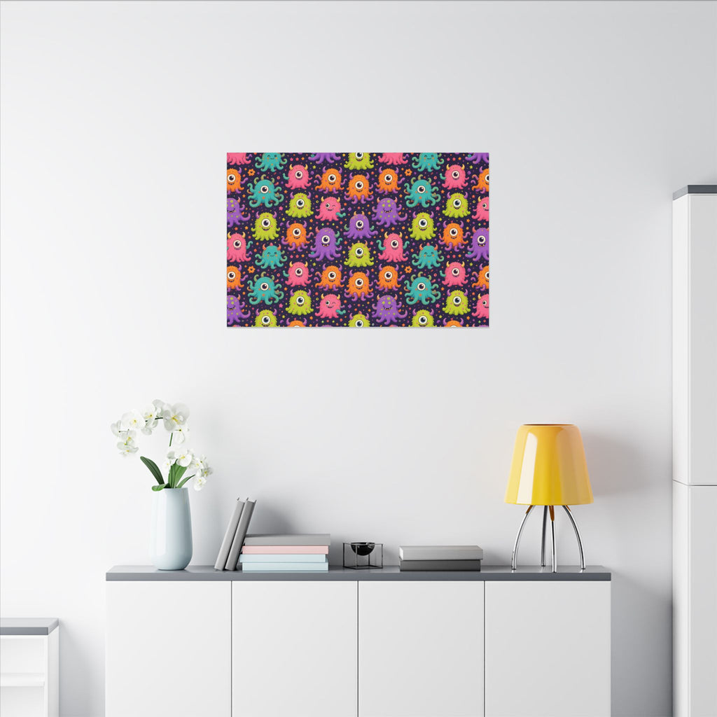 Weird Creatures Abstract Canvas Wall Art – unique art gift, photo 12