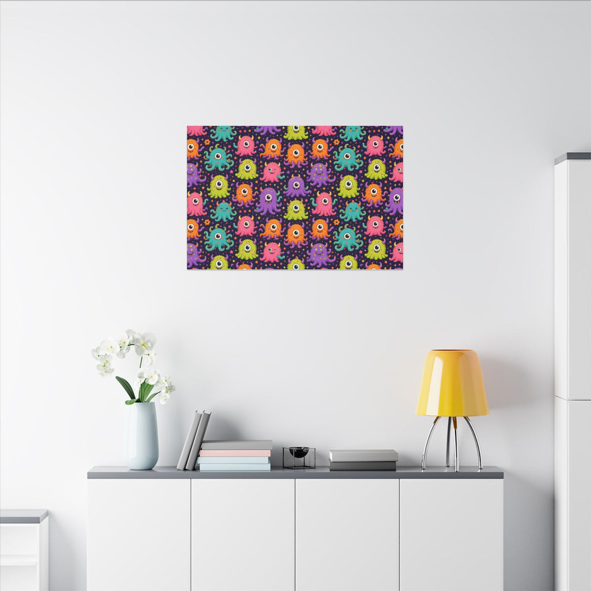 Weird Creatures Abstract Canvas Wall Art – unique art gift, photo 12