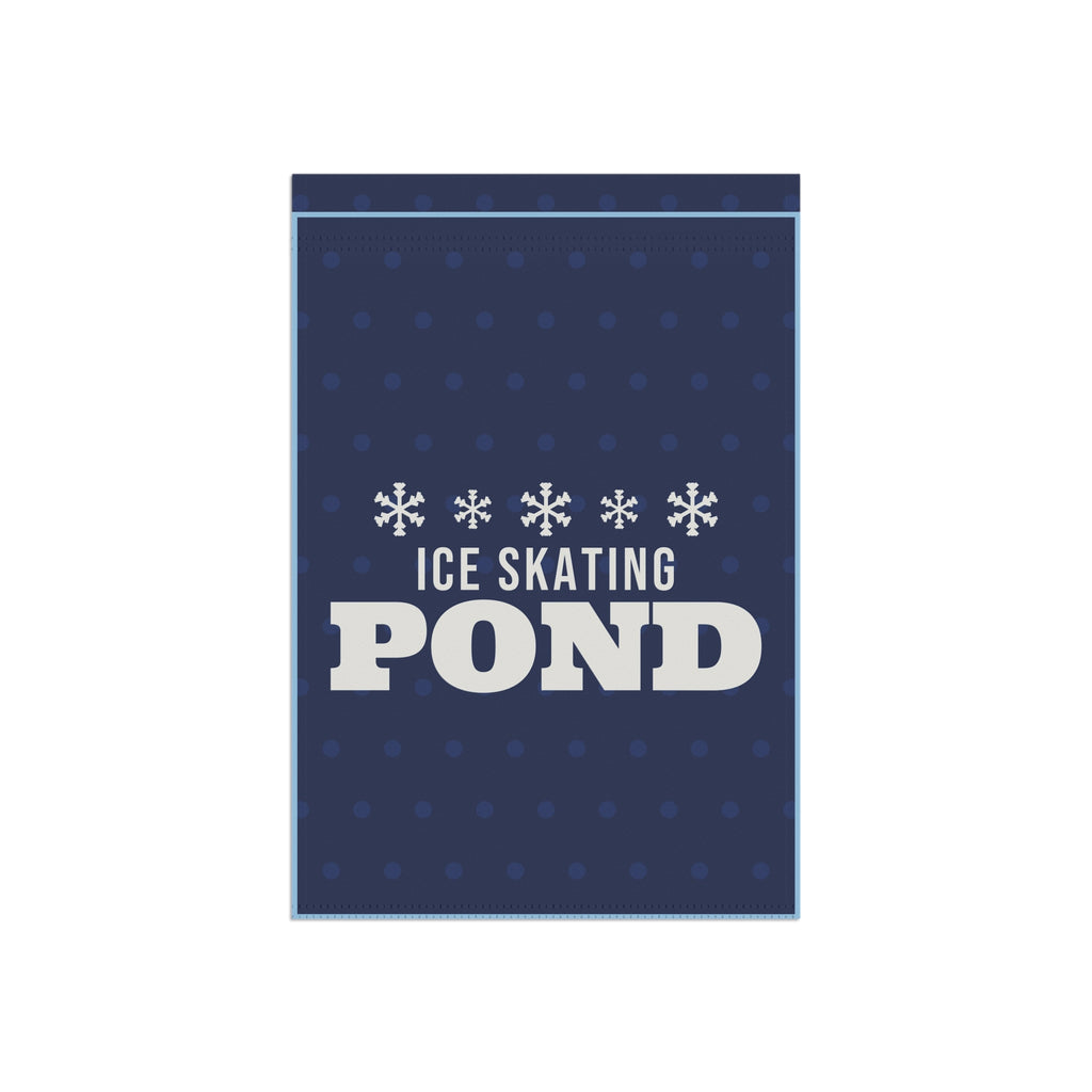 Ice Skating Pond Garden Flag
