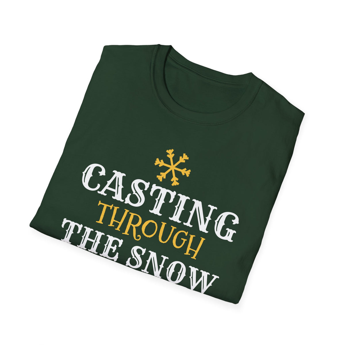 Casting Through The Snow Funny Fishing Christmas T-Shirt – Gifted Porch, view 13