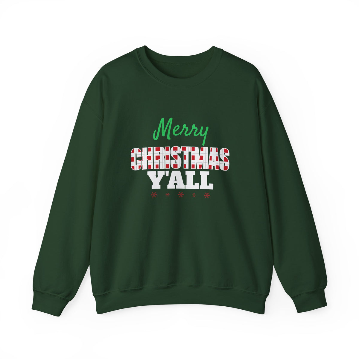 Merry Christmas Y'all Plaid Sweatshirt