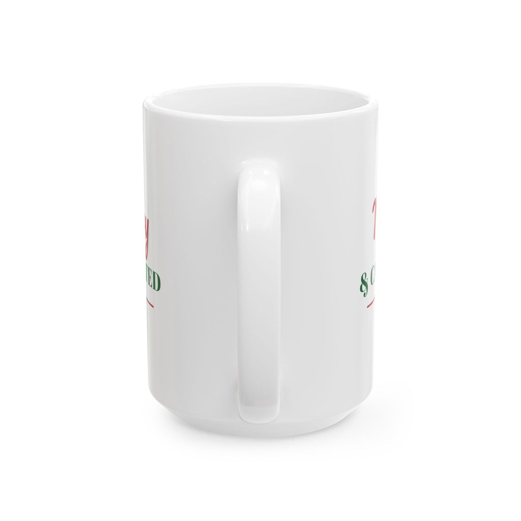 Merry And Caffeinated Christmas Mug Holiday Coffee Gift – Gifted Porch, view 6