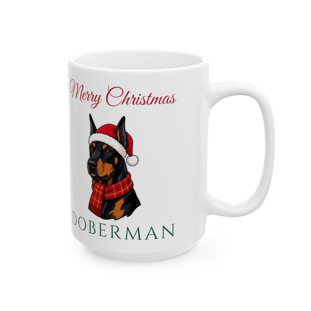 Doberman Dog Christmas Mug