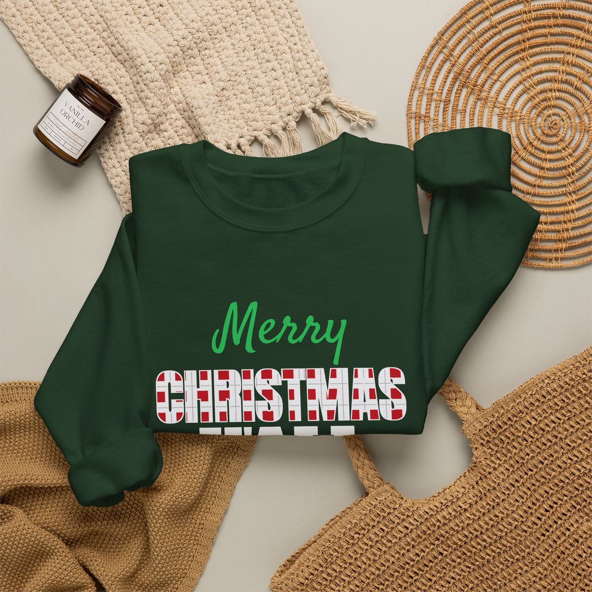 Merry Christmas Y'all Plaid Sweatshirt