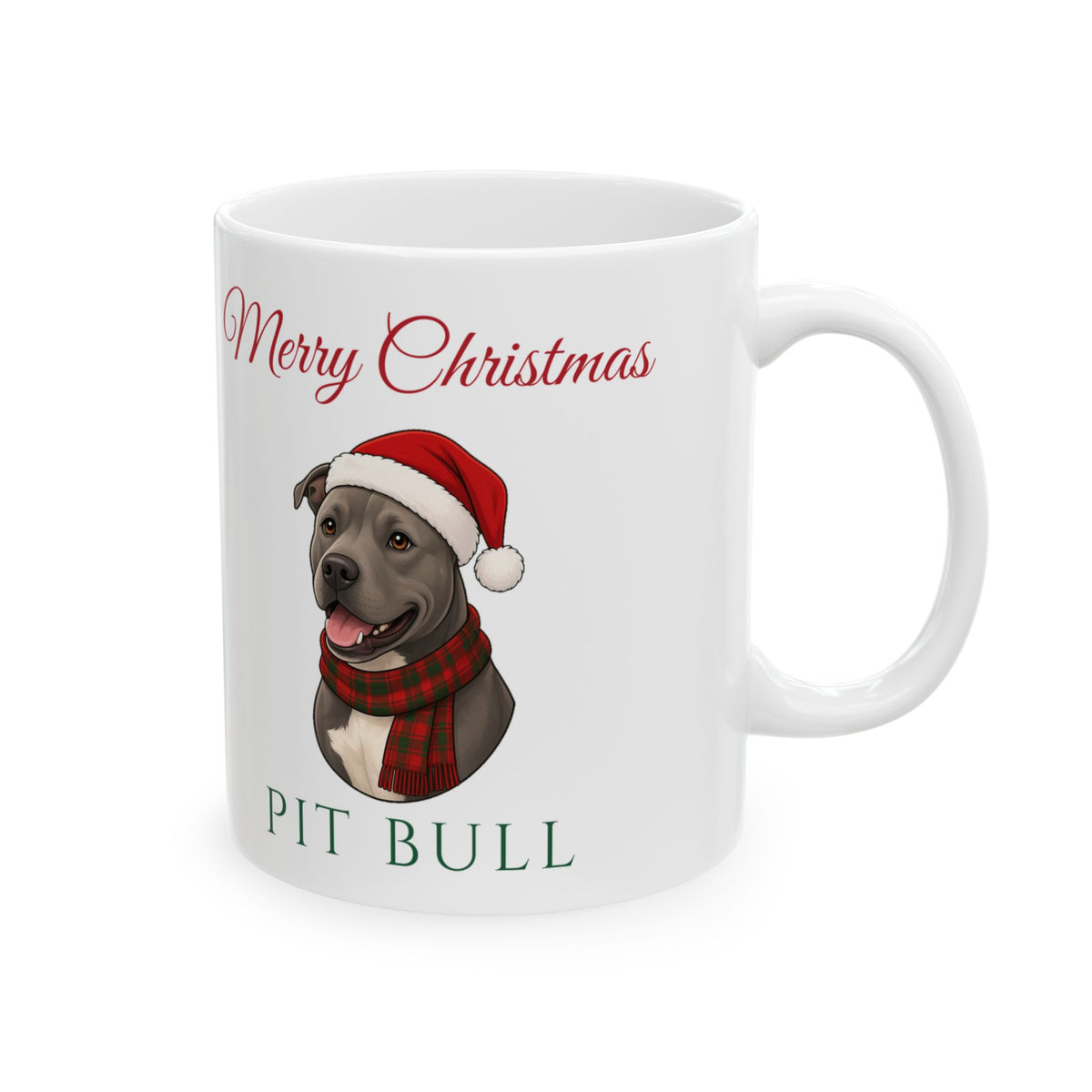 Pit Bull Dog Christmas Mug – Gifted Porch, view 5