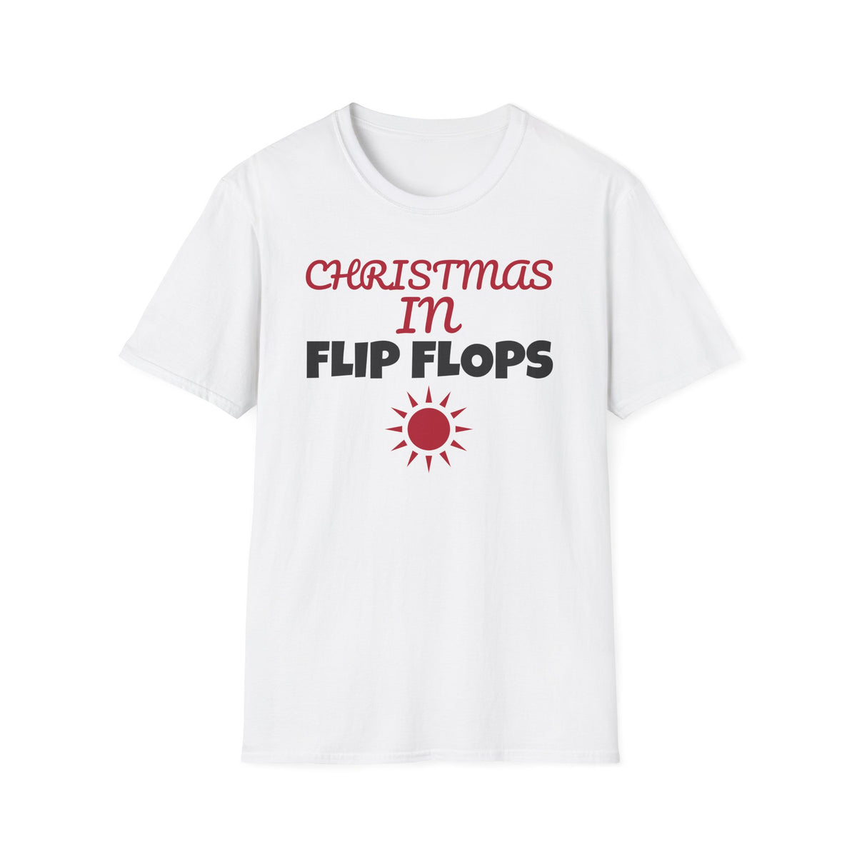 Christmas In Flip Flops Warm Weather Beach Christmas T-Shirt – Gifted Porch, view 1