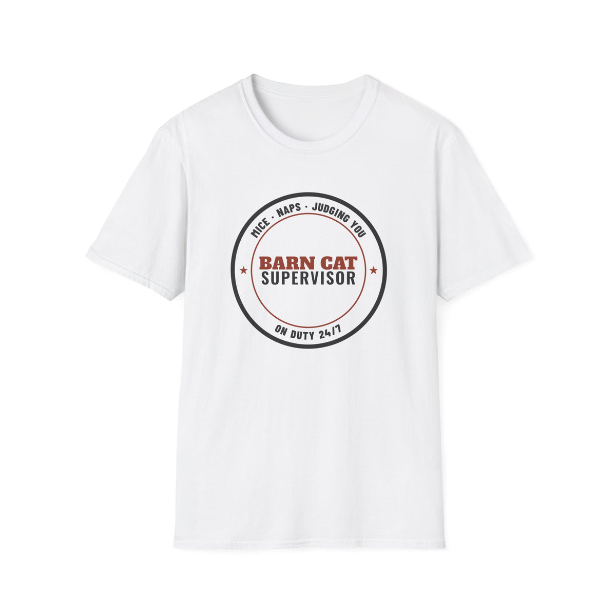 Barn Cat Supervisor Funny Cat T-Shirt – Gifted Porch, view 1