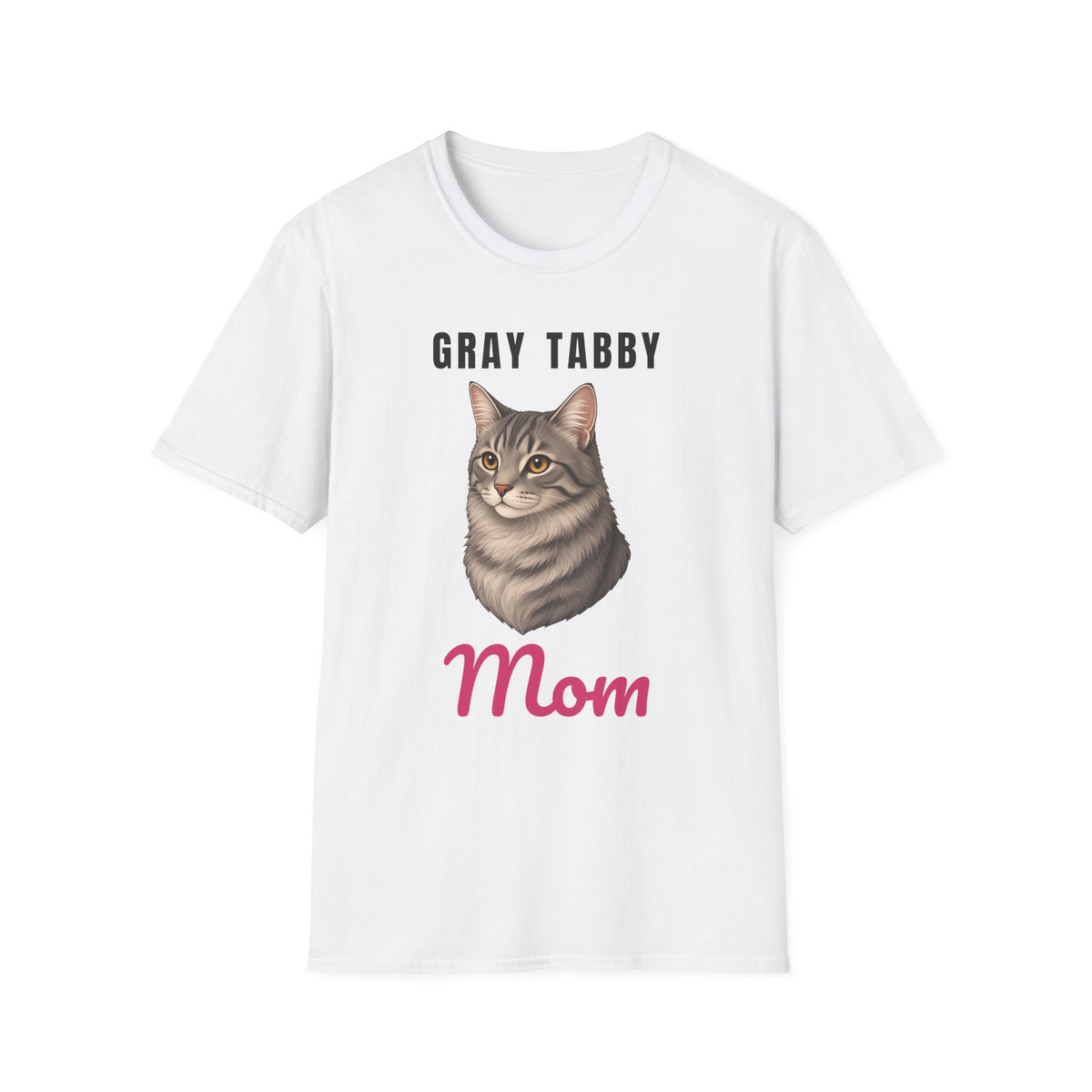 Gray Tabby Cat Mom Shirt