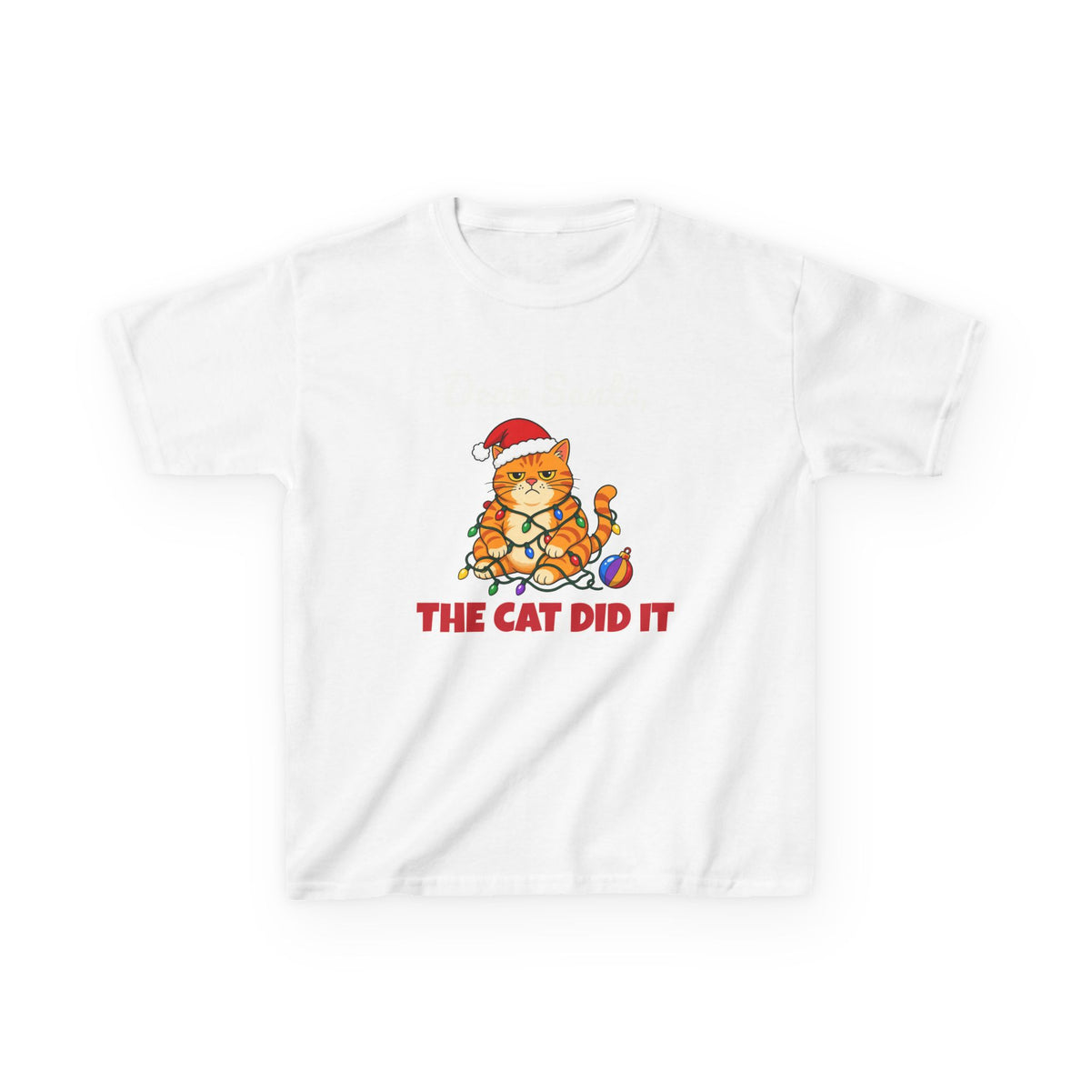 Dear Santa The Cat Did It Youth Tee
