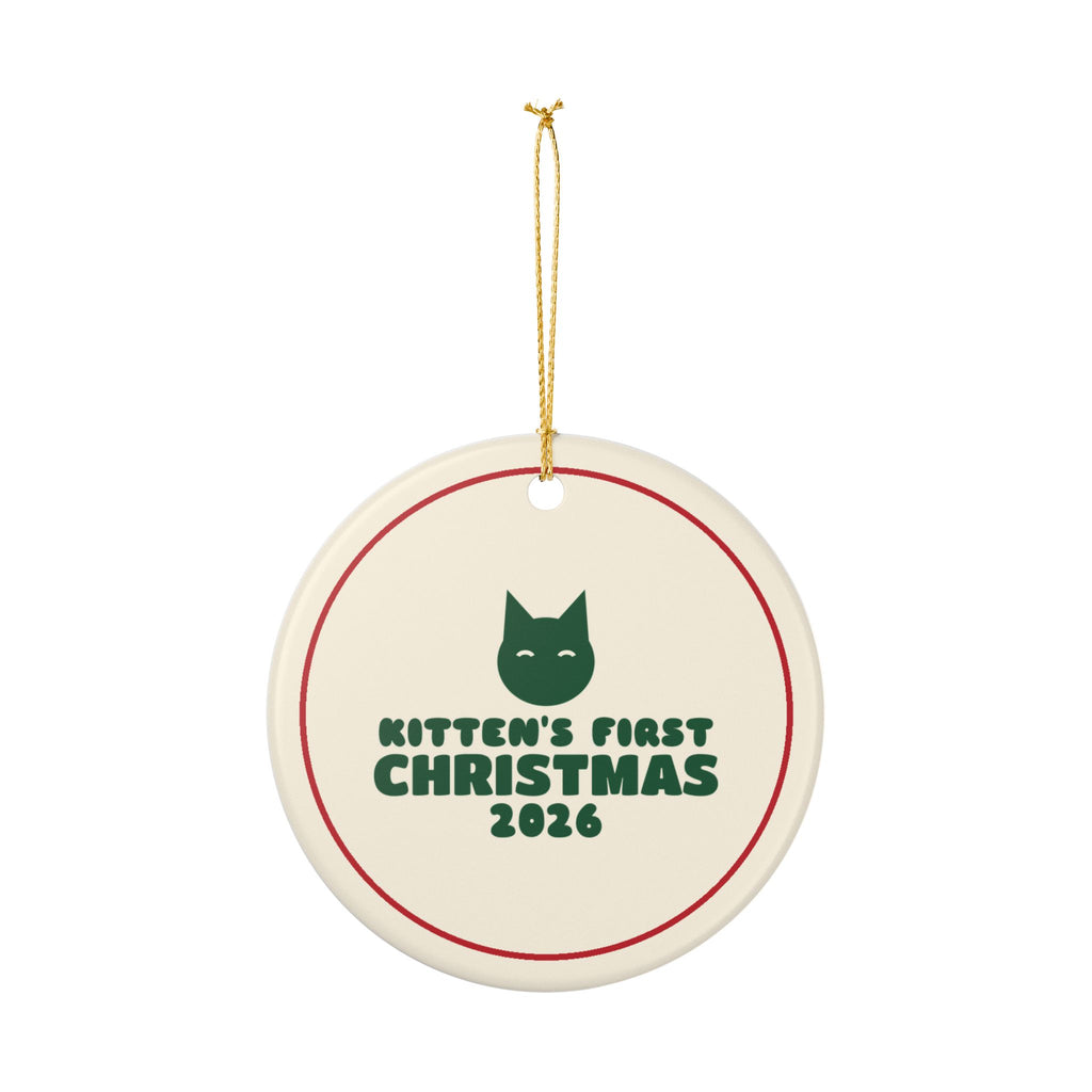 Kitten First Christmas Ornament