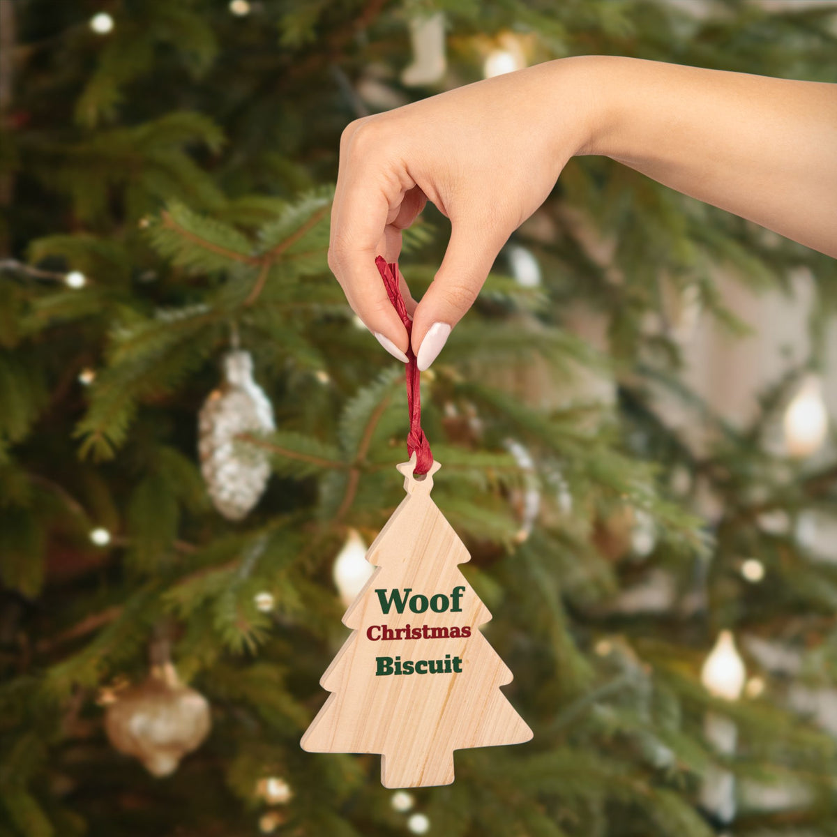 Personalized Dog Name Wood Ornament