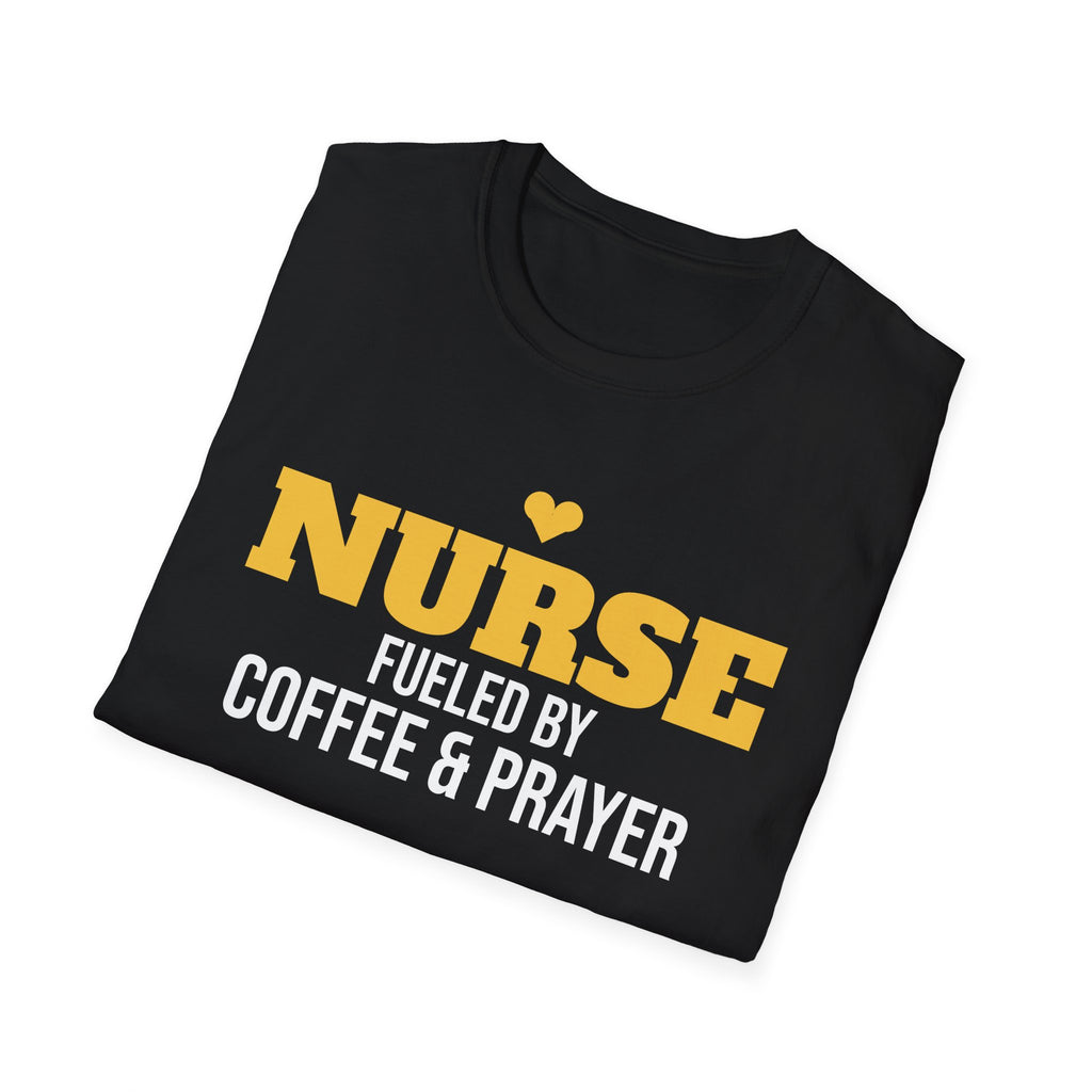 Nurse Fueled By Coffee And Prayer T-Shirt Christian Nurse Gift Tee – Gifted Porch