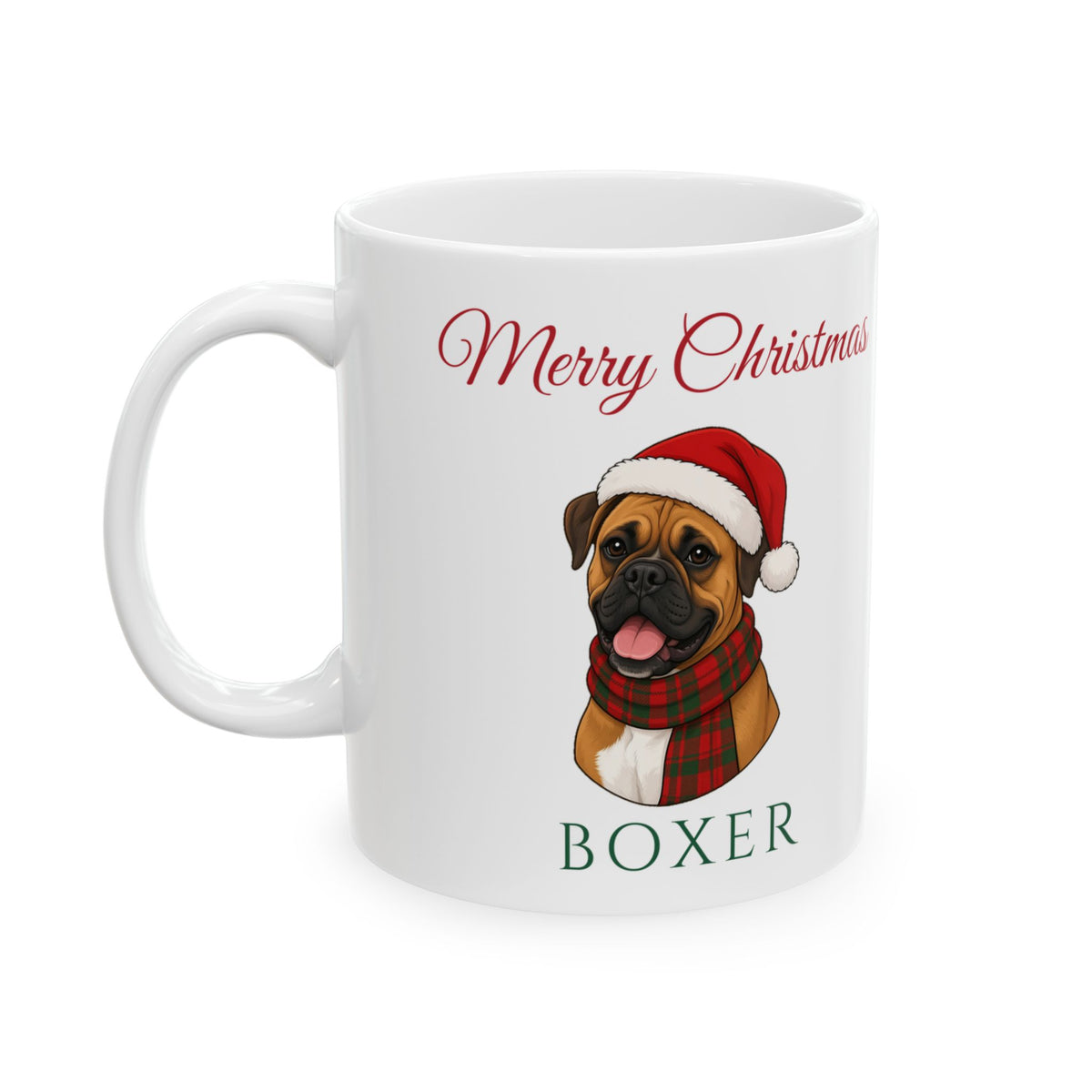 Boxer Dog Christmas Mug – Gifted Porch, view 1