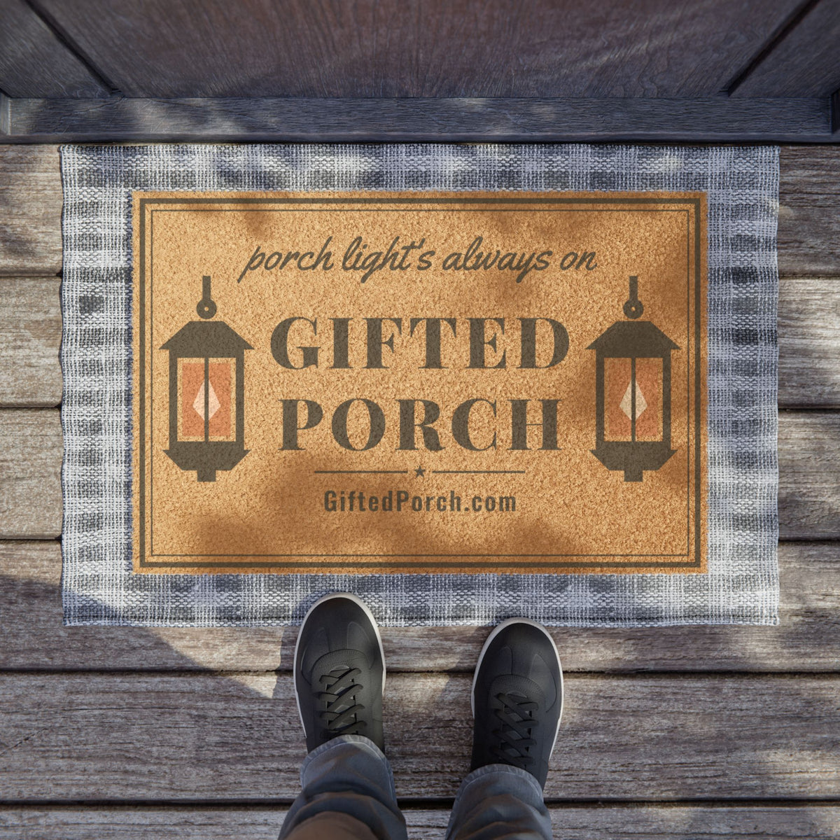 Gifted Porch Lantern Doormat