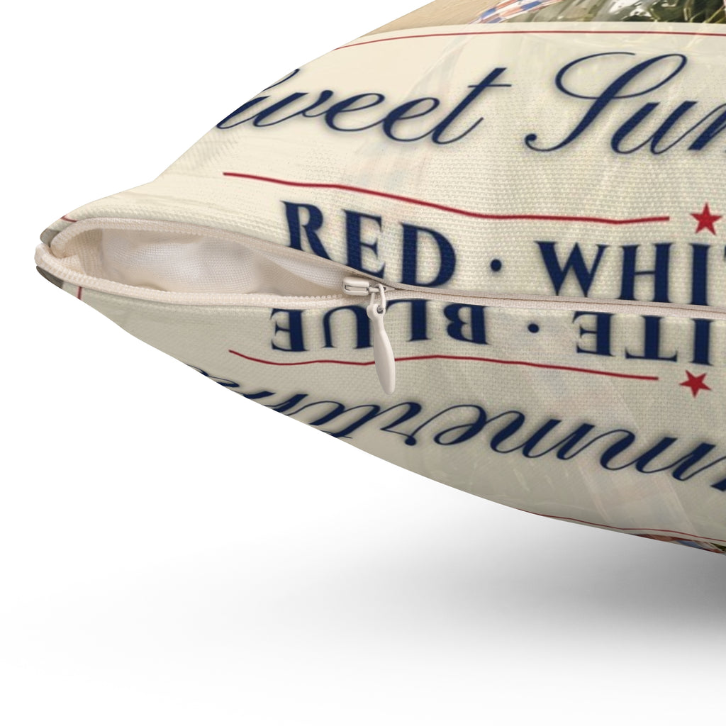 Summer Wildflowers Pillow – patriotic gift, photo 5