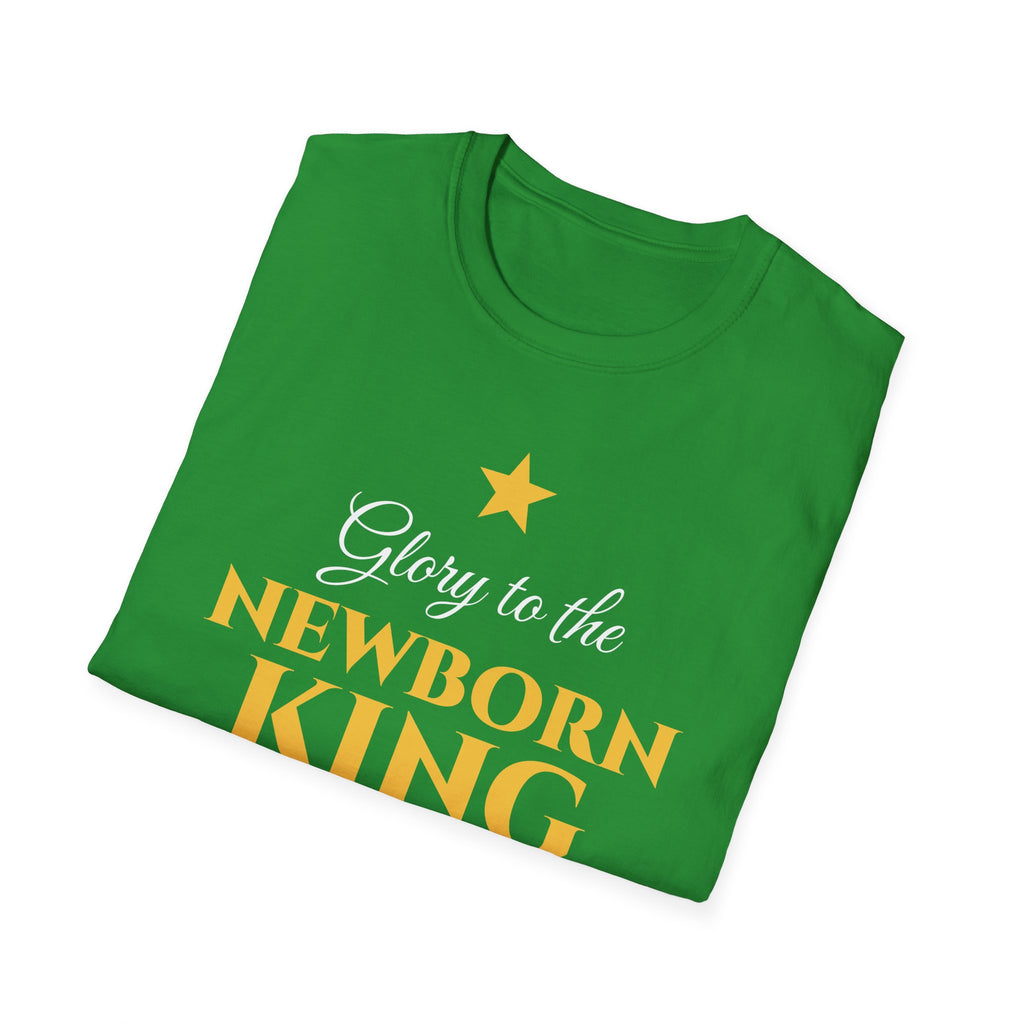 Glory To The Newborn King Christmas T-Shirt Christian Carol Faith Gift Tee – Gifted Porch