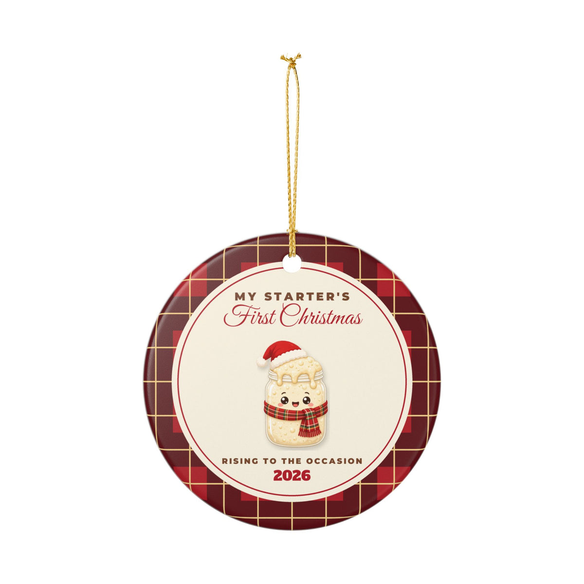 My Starter's First Christmas 2026 Sourdough Ornament – Gifted Porch, view 4