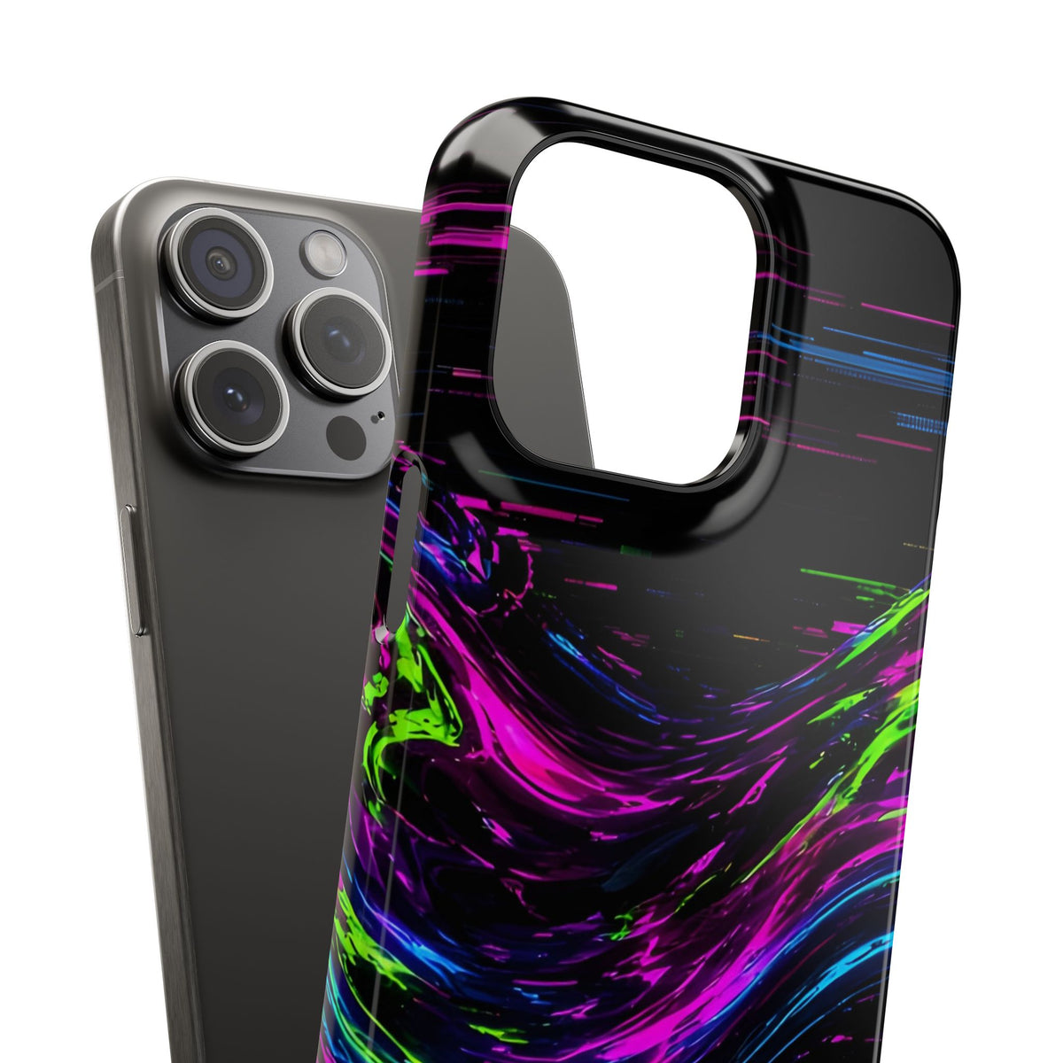Glitch Wave Abstract Phone Case – unique art gift, photo 54