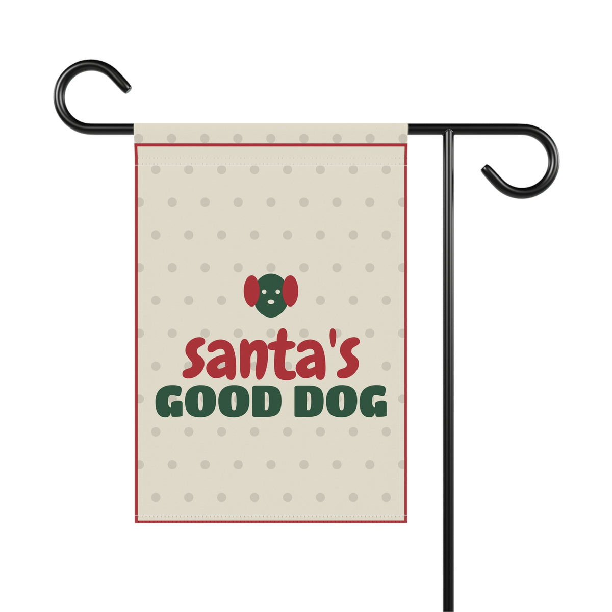 Santa's Good Dog Garden Flag
