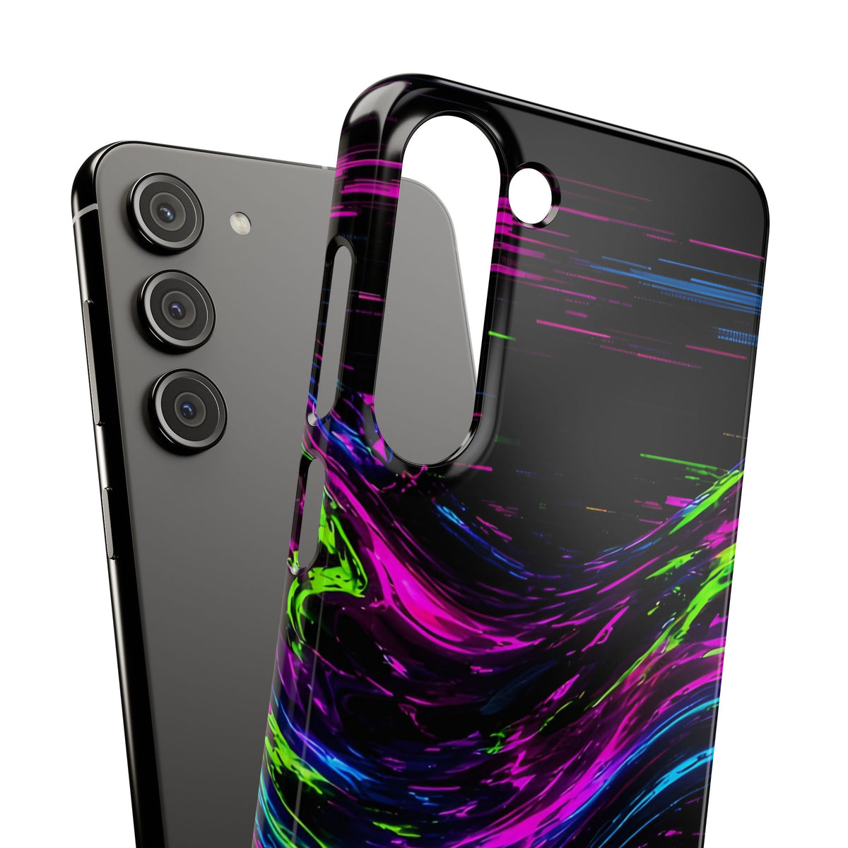 Glitch Wave Abstract Phone Case – unique art gift, photo 62