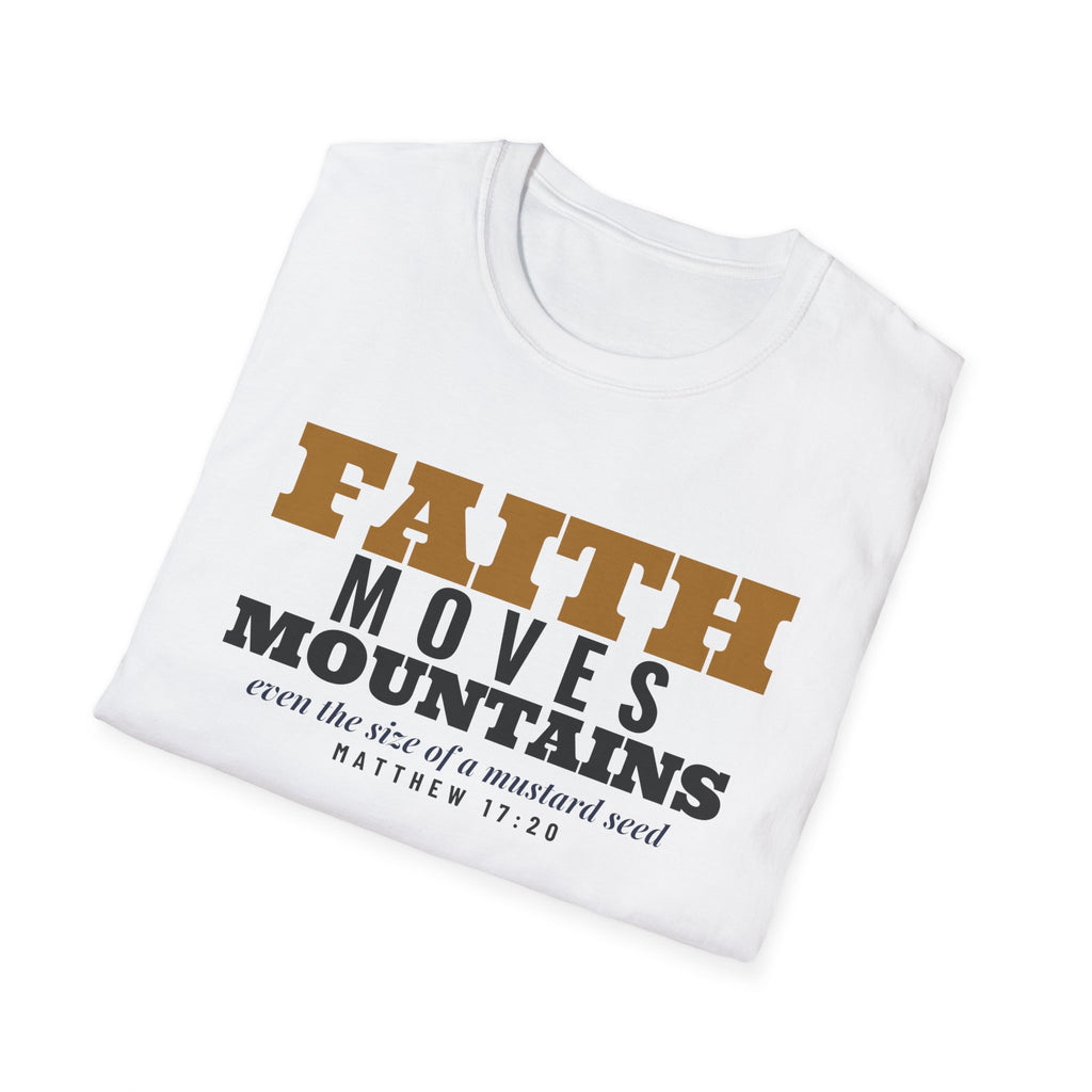 Faith Moves Mountains Matthew 17:20 Christian T-Shirt – Gifted Porch, view 5