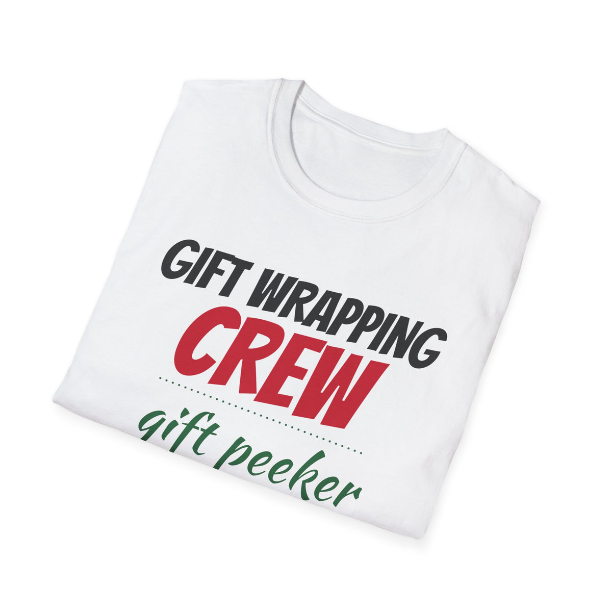 Gift Wrapping Crew Gift Peeker Matching Christmas T-Shirt – Gifted Porch, view 7