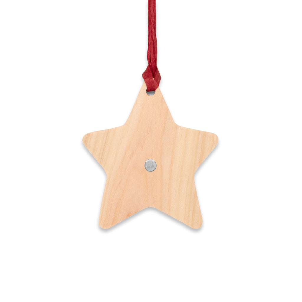 Personalized Family Name Star Wood Ornament