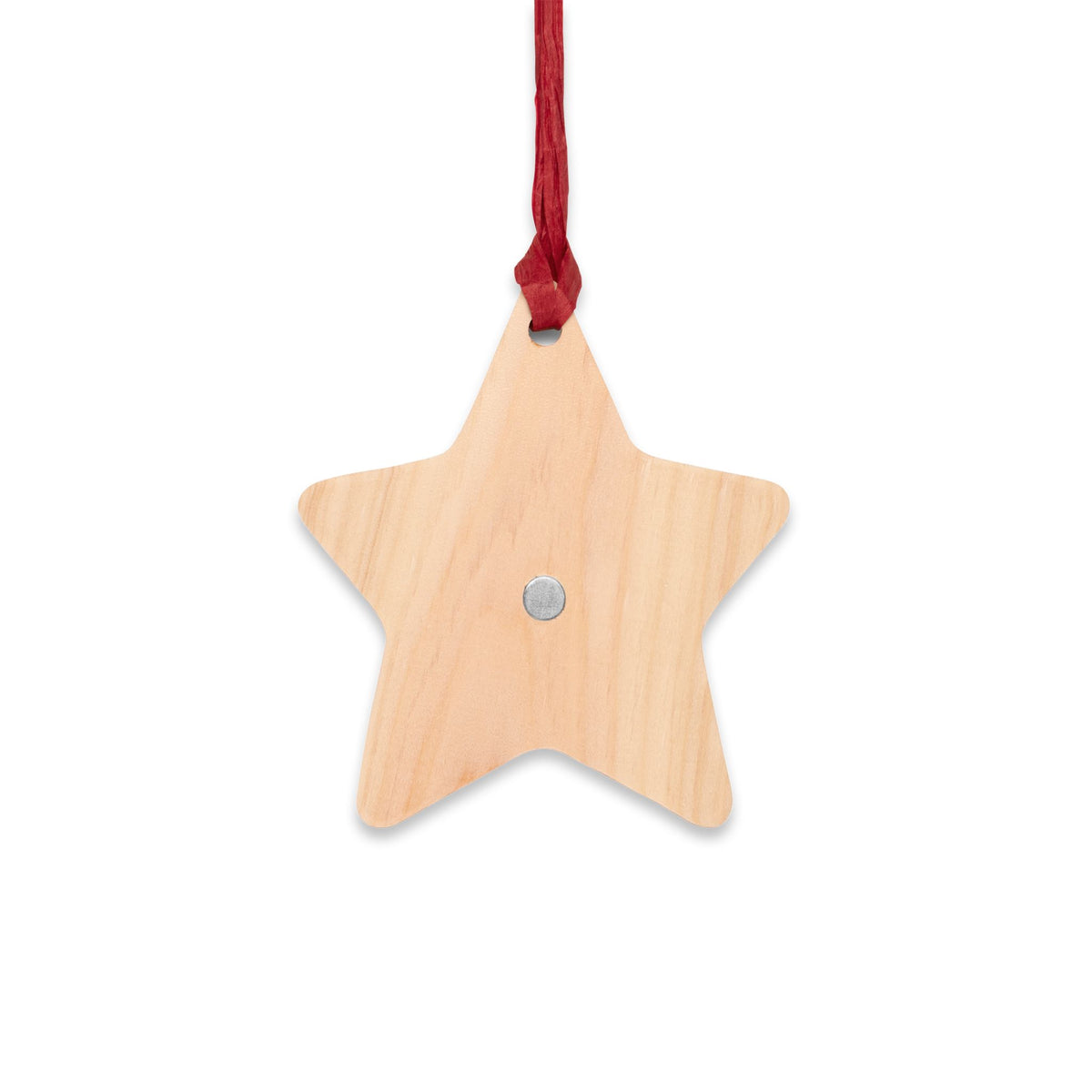 Personalized Family Name Star Wood Ornament