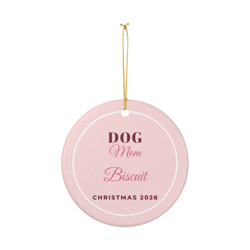 Dog Mom Personalized Ornament 2026 Dog Name Christmas – Gifted Porch, view 4