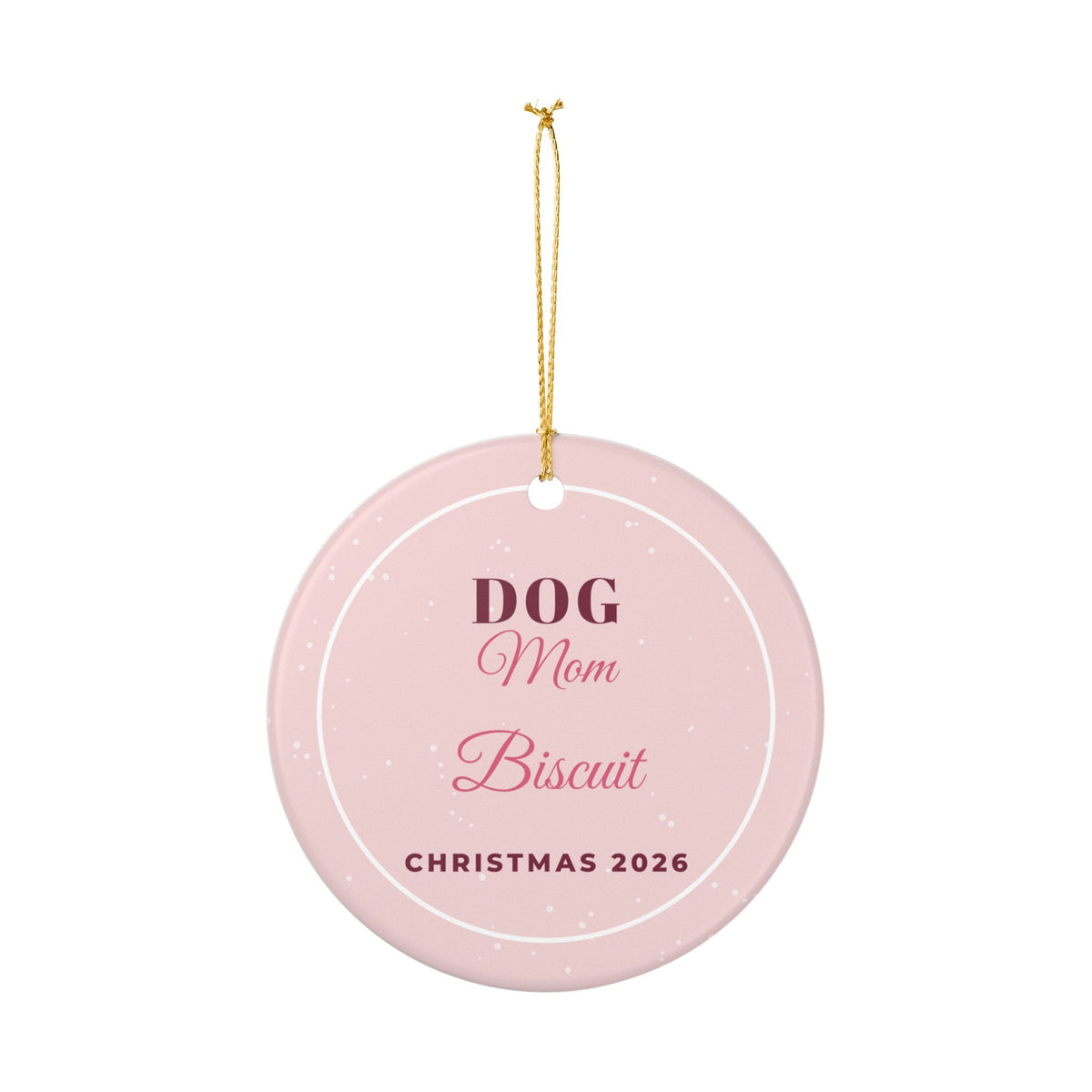 Dog Mom Personalized Ornament 2026 Dog Name Christmas – Gifted Porch, view 4