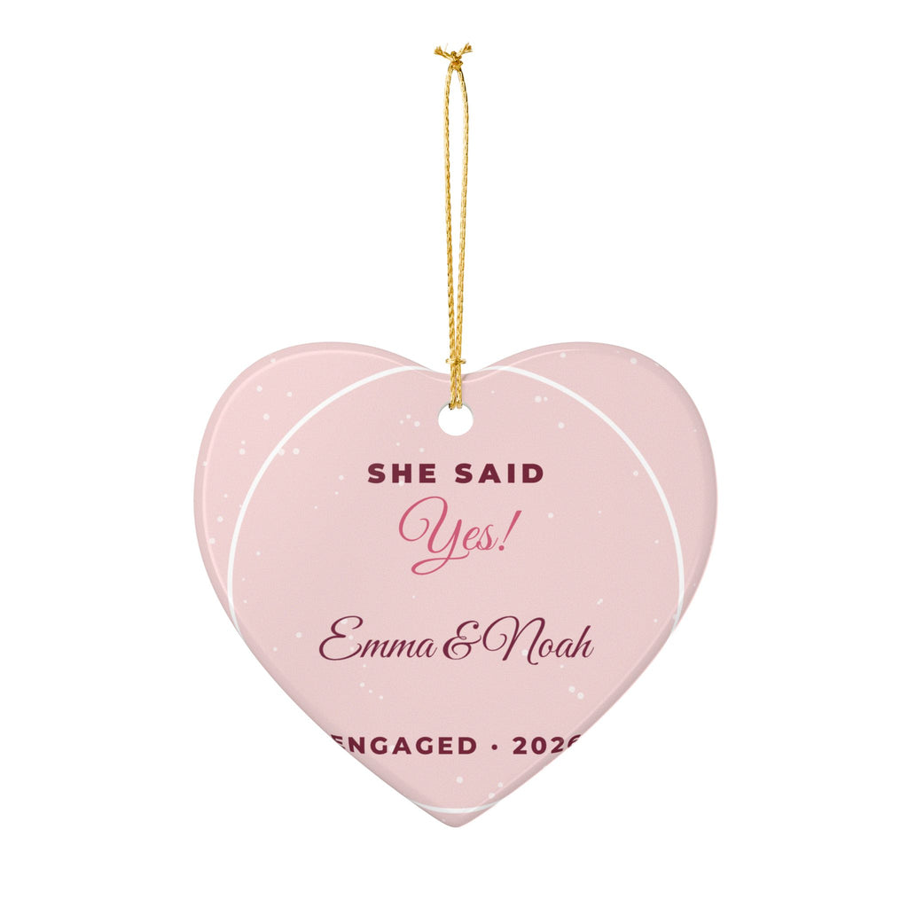 Engaged Christmas 2026 Personalized Couple Name Ornament – Gifted Porch, view 7