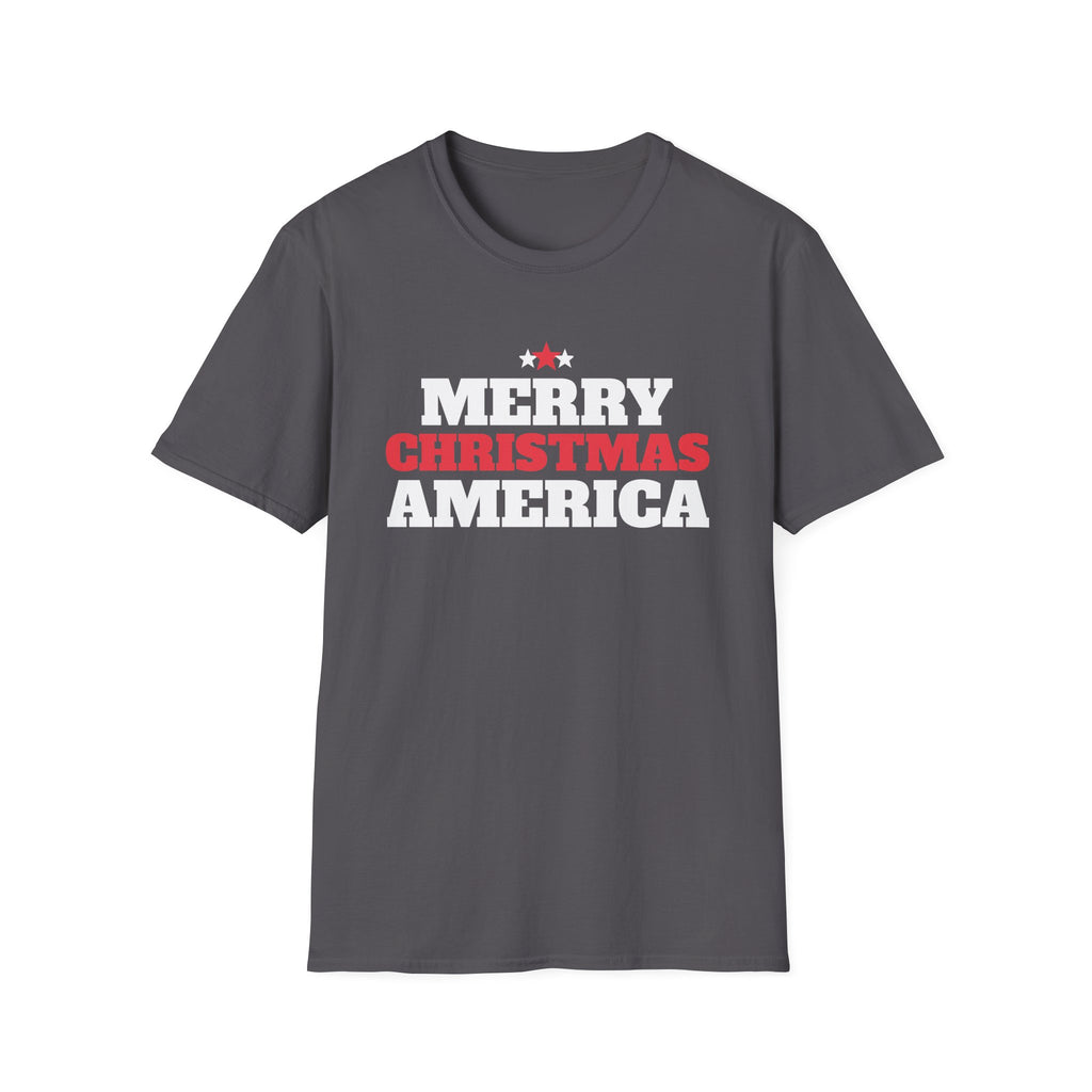 Merry Christmas America Patriotic Christmas T-Shirt USA Holiday Gift Tee – Gifted Porch