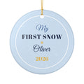My First Snow 2026 Personalized Baby Name Christmas Ornament – Gifted Porch, view 2