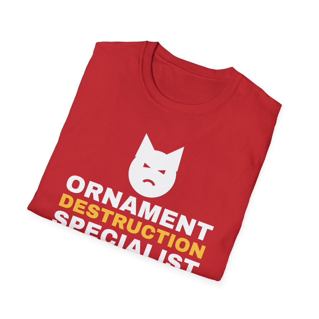 Ornament Destruction Specialist Cat Christmas Tree T-Shirt – Gifted Porch, view 16