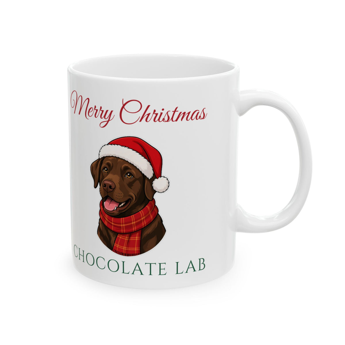 Chocolate Lab Dog Christmas Mug