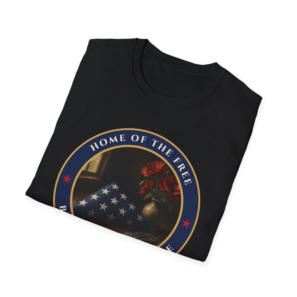 Home of the Free Because of the Brave Tee – memorial keepsake gift, photo 6