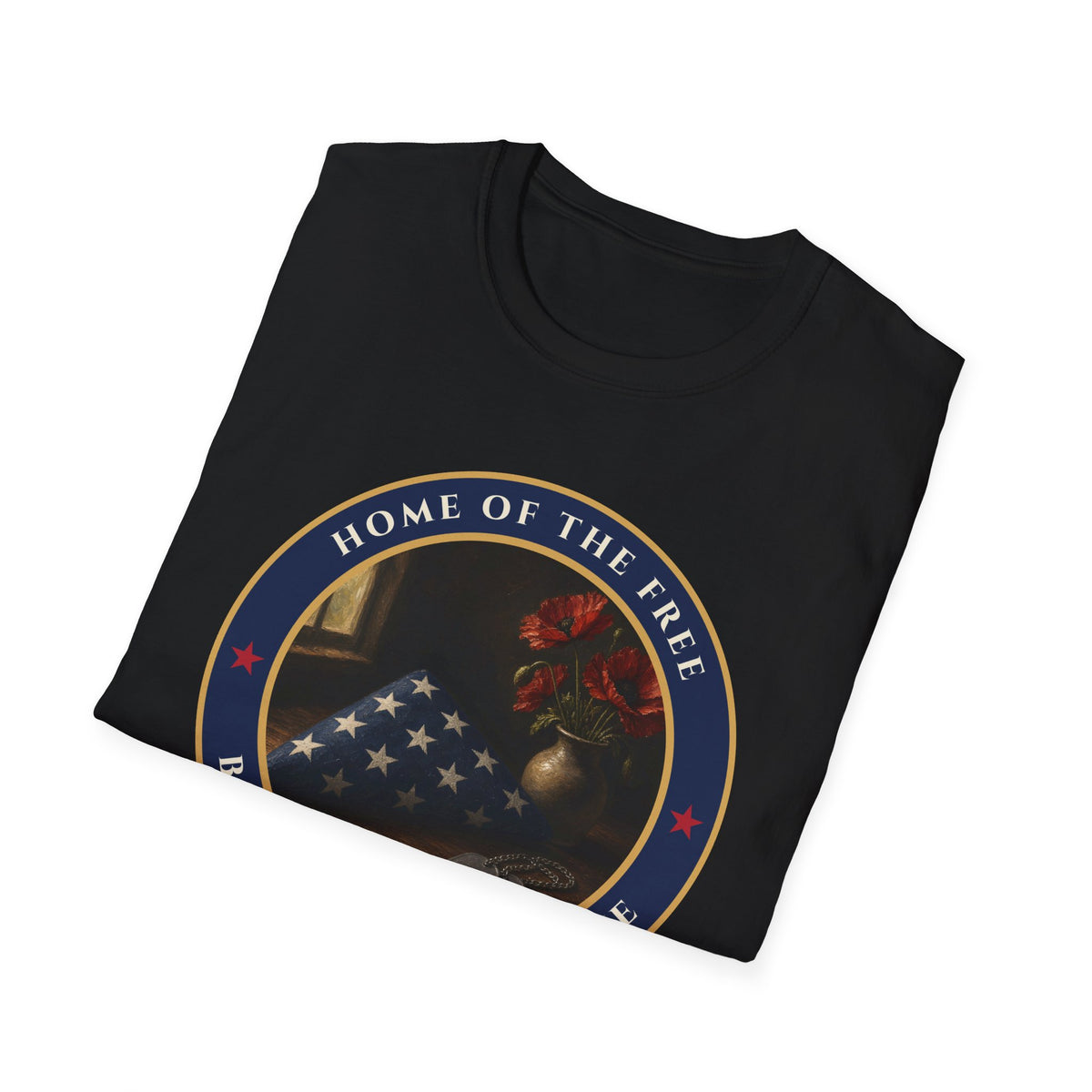 Home of the Free Because of the Brave Tee – memorial keepsake gift, photo 6