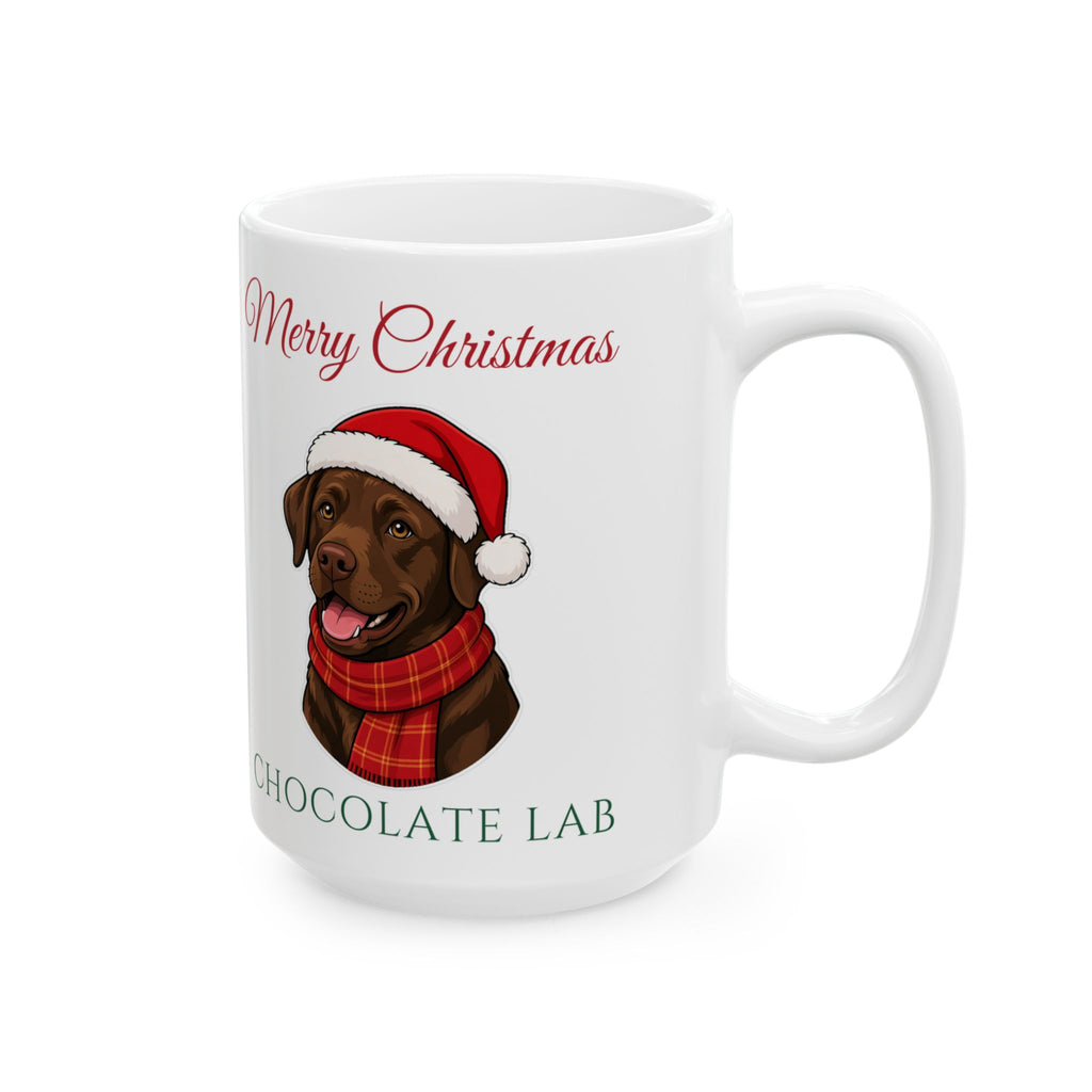 Chocolate Lab Dog Christmas Mug