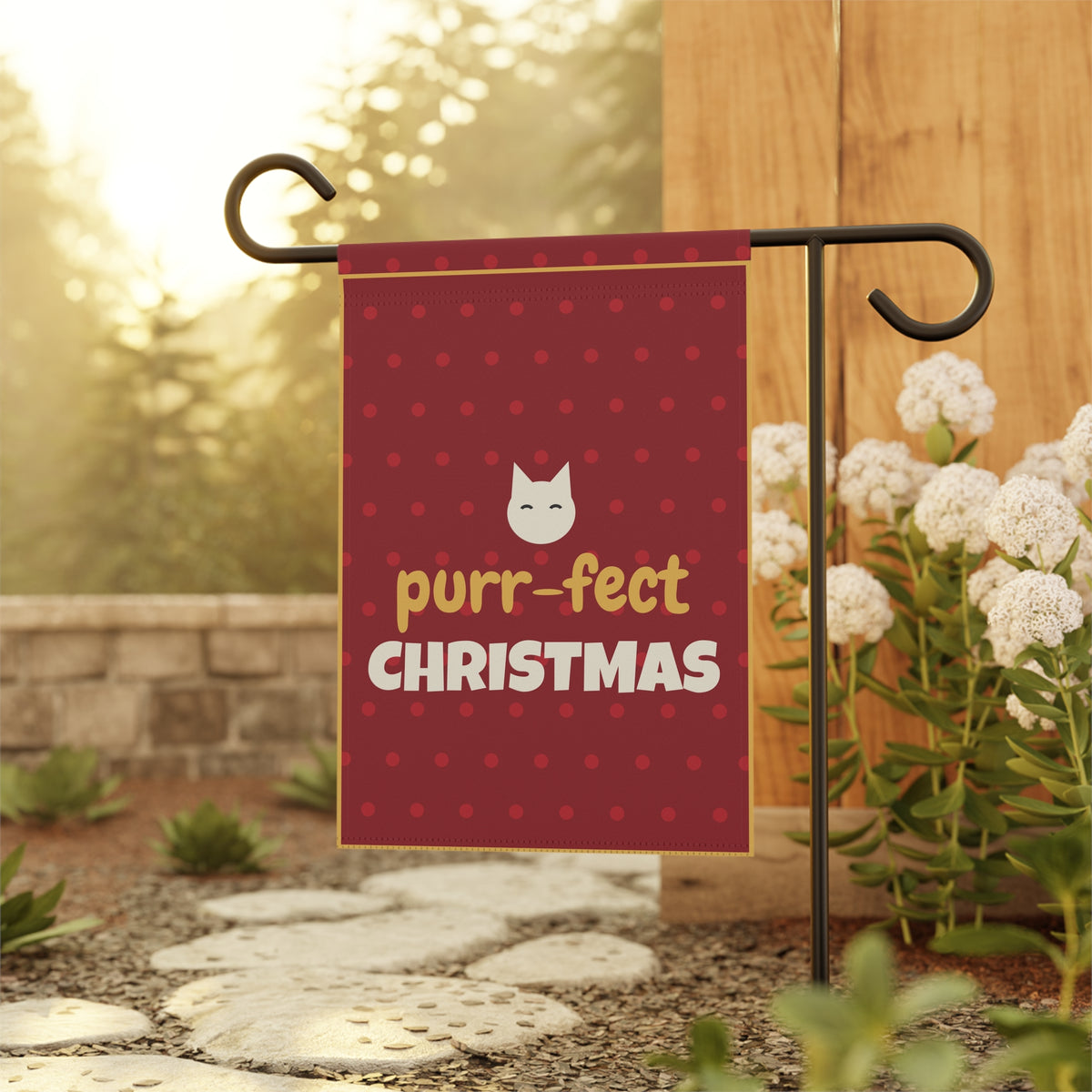 Purr-fect Christmas Garden Flag