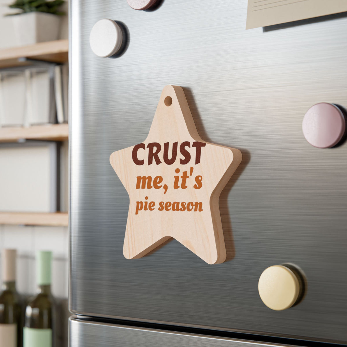 Crust Me Wood Star Ornament