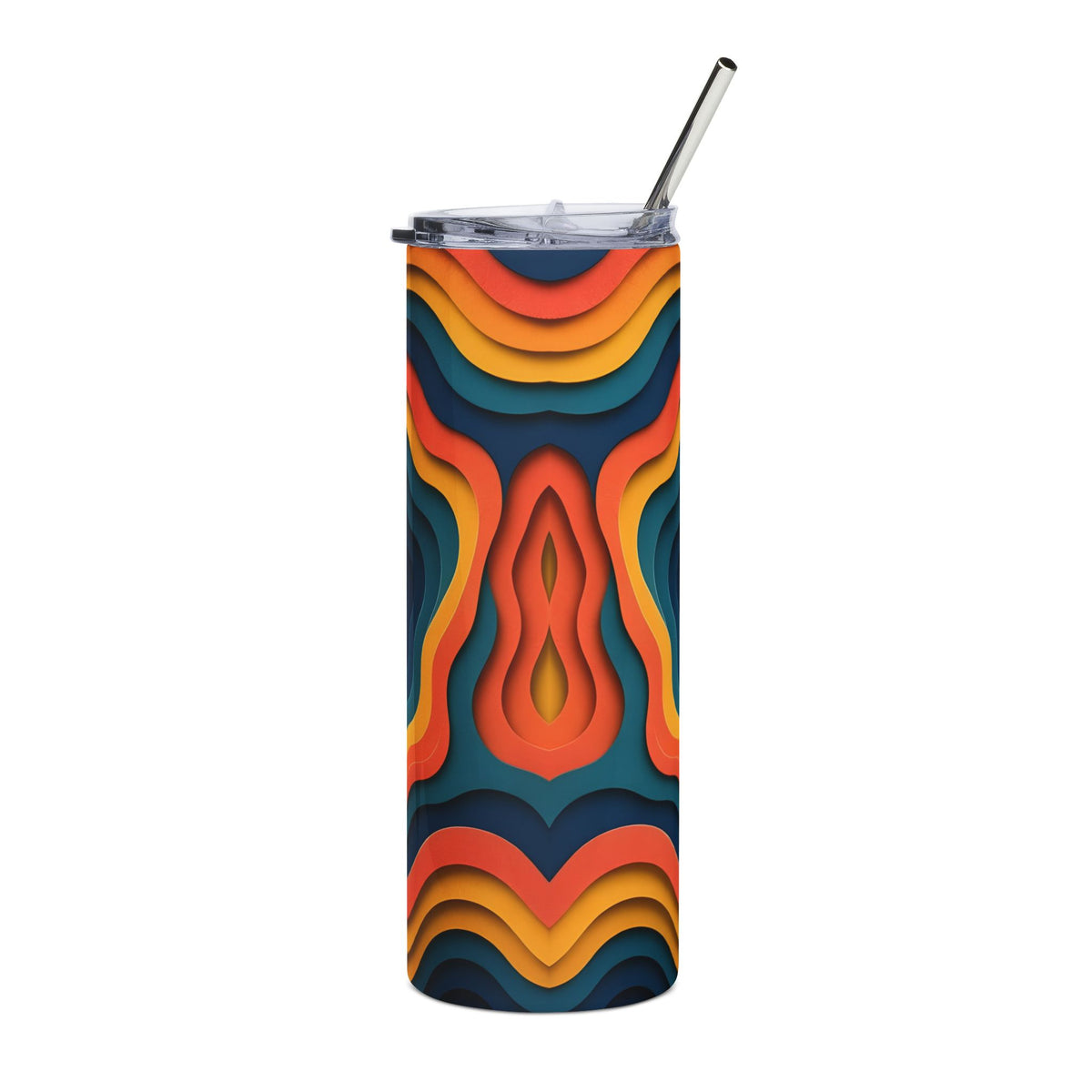 Paper Tunnels 20oz tumbler – abstract art insulated tumbler by Gifted Porch