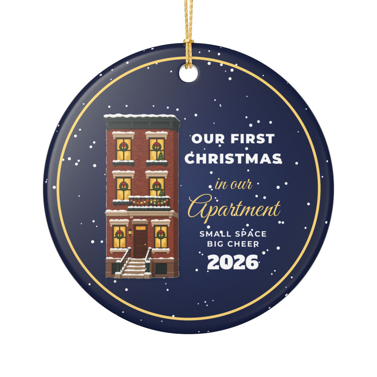 Our First Christmas In Our Apartment 2026 Ornament – Gifted Porch, view 1