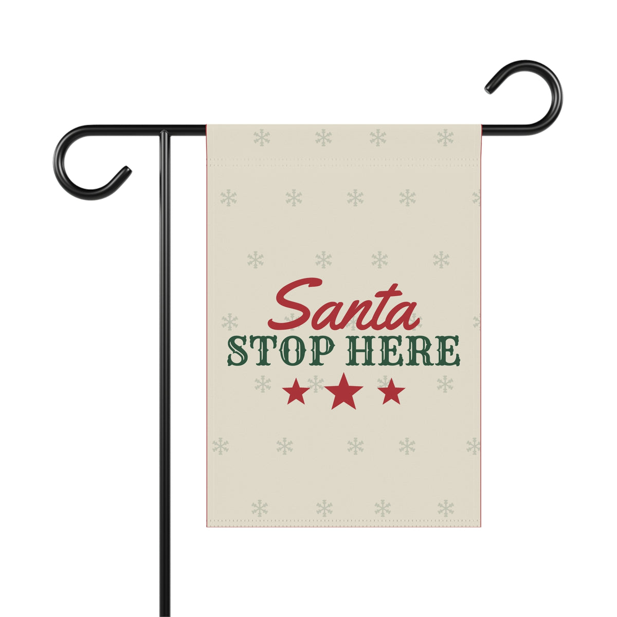 Santa Stop Here Christmas Garden Flag