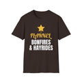 Flannel Bonfires And Hayrides Country Fall T-Shirt – Gifted Porch, view 6