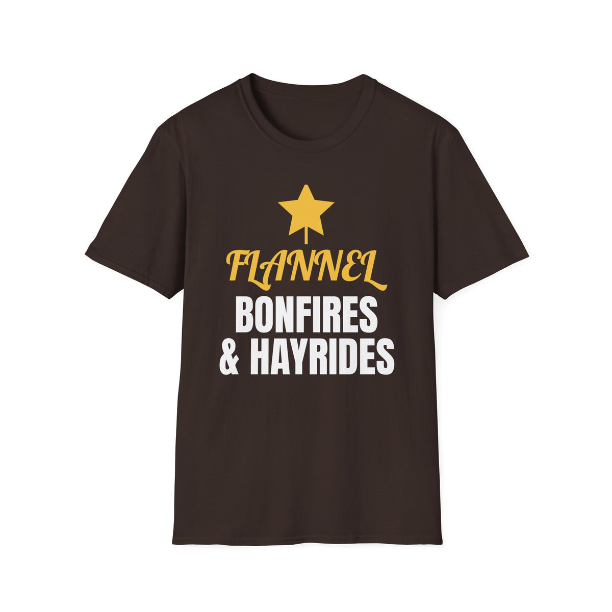 Flannel Bonfires And Hayrides Country Fall T-Shirt – Gifted Porch, view 6